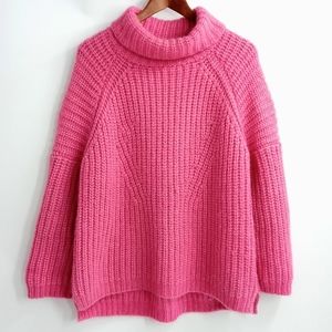 Ulla Johnson Baby Alpaca Chunky Knit Mock Sweater